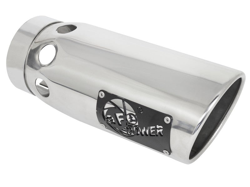 20-24 GM Truck V8-6.6L aFe Large Bore-HD 5 IN 409 SS DPF-Back Exhaust System w/Polished Tip