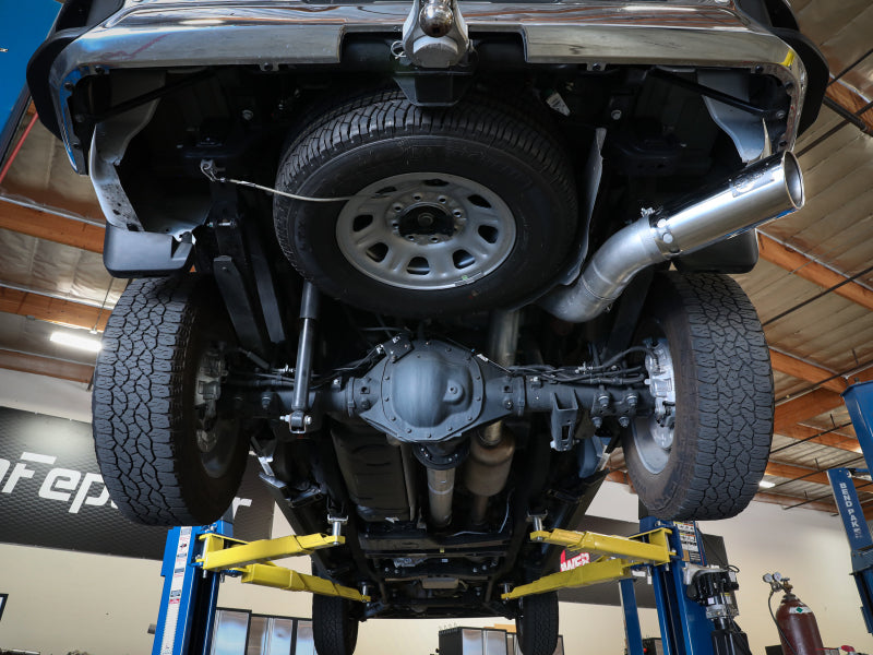 20-24 GM Truck V8-6.6L aFe Large Bore-HD 5 IN 409 SS DPF-Back Exhaust System w/Polished Tip