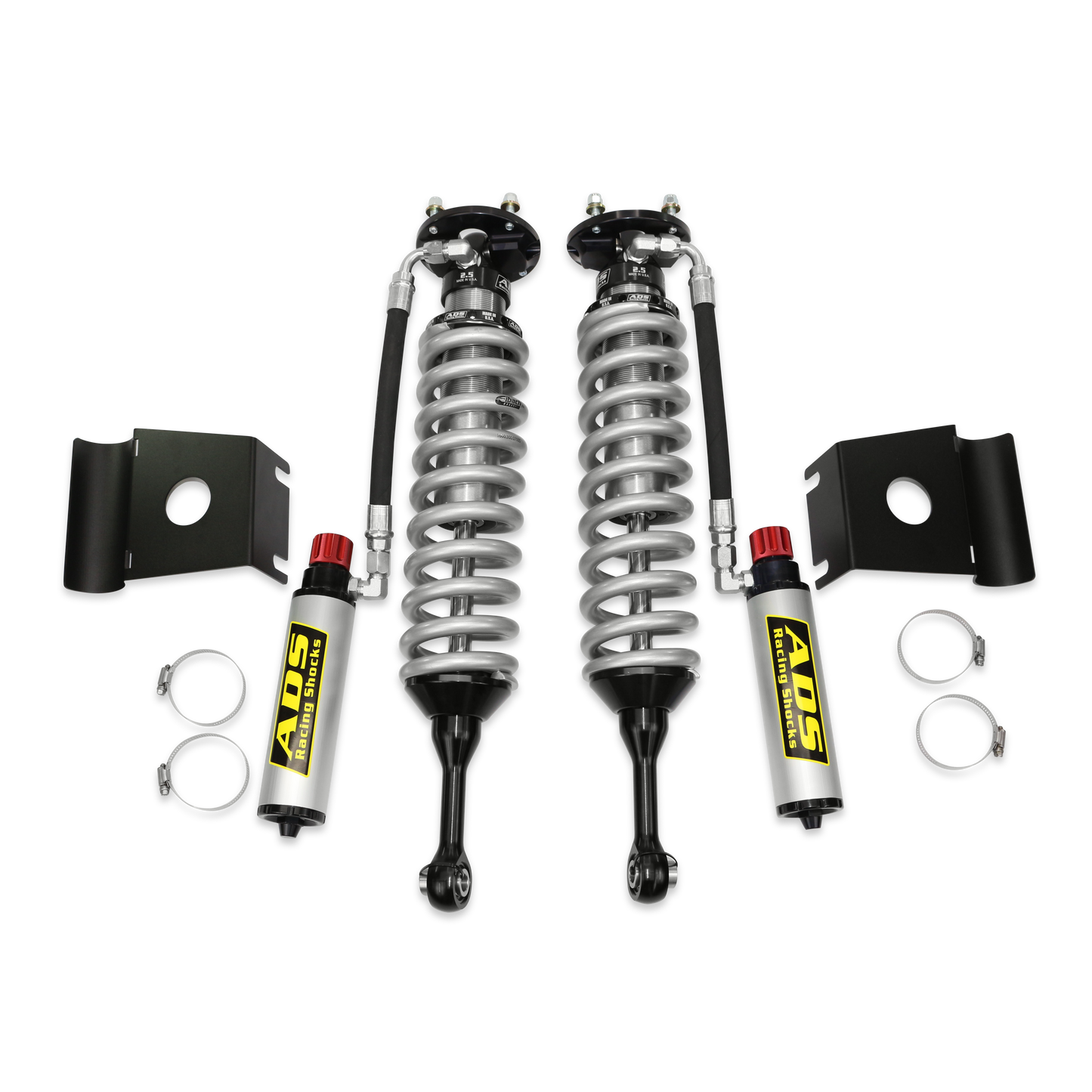2007-2021 Toyota Tundra 2WD/4WD - Front 2.5 in. Race Coilovers - 4 in. Lift (Crew Max 4WD) - Remote Reservoir - Compression Adjuster
