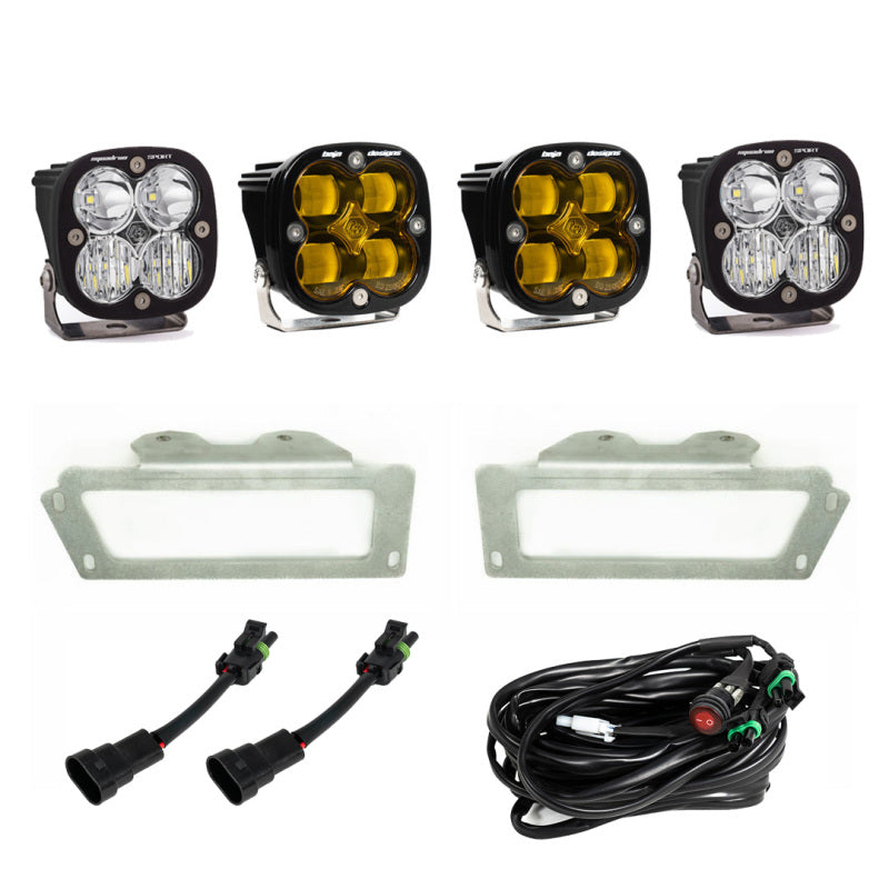 09-12 Ram 1500 10-18 Ram 2500/3500 Baja Designs Fog Pocket Kit - Amber